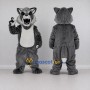 Custom Gray and White Wolf Mascot Costume Adult Full Body Suit for Wildlife Events