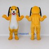 Custom Yellow Black and White Long Eared Dog Mascot Costume Adult Full Body Suit for School Events