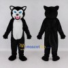 Custom Black and White Wolf Mascot Costume Adult Full Body Suit for Halloween Events Custom Black and White Wolf Mascot Costume Adult Full Body Suit for Halloween Events