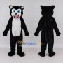 Custom Black and White Wolf Mascot Costume Adult Full Body Suit for Halloween Events