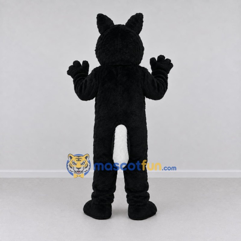 Custom Black and White Wolf Mascot Costume Adult Full Body Suit for Halloween Events Custom Black and White Wolf Mascot Costume Adult Full Body Suit for Halloween Events
