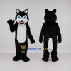 Custom Black and White Wolf Mascot Costume Adult Full Body Suit for Halloween Events Custom Black and White Wolf Mascot Costume Adult Full Body Suit for Halloween Events