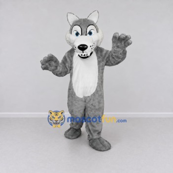 Custom Gray and White Wolf Mascot Costume Adult Full Body Suit for Wildlife Events Custom Gray and White Wolf Mascot Costume Adult Full Body Suit for Wildlife Events