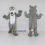 Custom Gray and White Wolf Mascot Costume Adult Full Body Suit for Wildlife Events