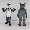 Custom Gray and White Wolf Mascot Costume Adult Full Body Suit for Wildlife Events Custom Gray and White Wolf Mascot Costume Adult Full Body Suit for Wildlife Events