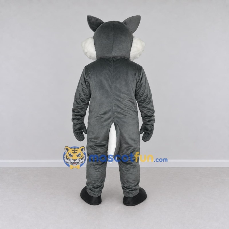 Custom Gray and White Wolf Mascot Costume Adult Full Body Suit for Wildlife Events Custom Gray and White Wolf Mascot Costume Adult Full Body Suit for Wildlife Events