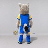 Custom Gray Blue and Yellow Wolf in Sportswear Mascot Costume Adult Full Body Suit for Sports Events Custom Gray Blue and Yellow Wolf in Sportswear Mascot Costume Adult Full Body Suit for Sports Events