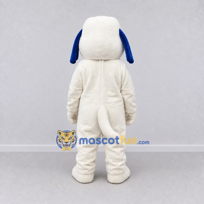 Custom White and Blue Dog Mascot Costume Adult Full Body Suit for School Events Custom White and Blue Dog Mascot Costume Adult Full Body Suit for School Events