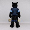 Custom Black and Navy Blue Wolf in Sportswear Mascot Costume Adult Full Body Suit for Sports Events Custom Black and Navy Blue Wolf in Sportswear Mascot Costume Adult Full Body Suit for Sports Events