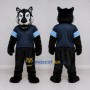 Custom Black and Navy Blue Wolf in Sportswear Mascot Costume Adult Full Body Suit for Sports Events