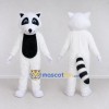 Custom White and Black Raccoon Mascot Costume Adult Full Body Suit for Wildlife Events
