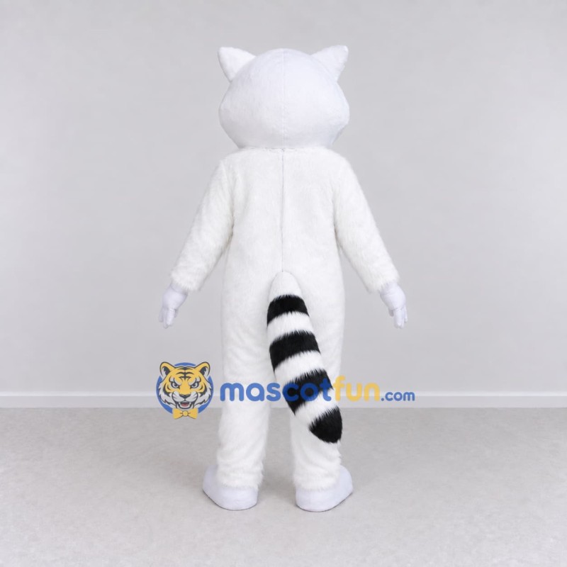 Custom White and Black Raccoon Mascot Costume Adult Full Body Suit for Wildlife Events Custom White and Black Raccoon Mascot Costume Adult Full Body Suit for Wildlife Events