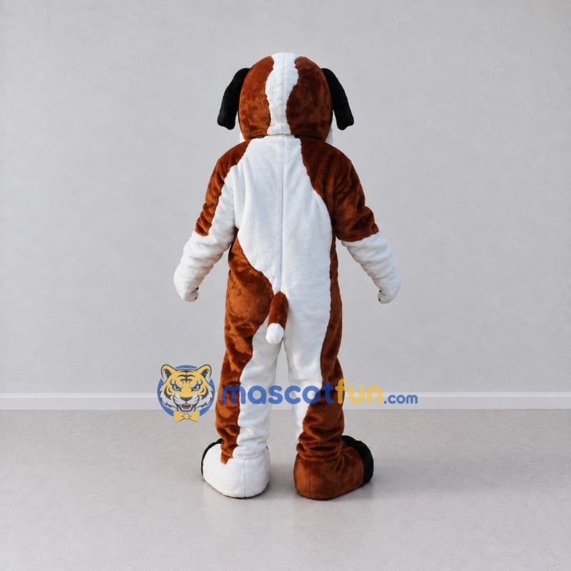 Custom Brown and White Saint Bernard Dog Mascot Costume Adult Full Body Suit for Pet Events Custom Brown and White Saint Bernard Dog Mascot Costume Adult Full Body Suit for Pet Events