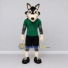Custom Gray and Green Wolf in Sportswear Mascot Costume Adult Full Body Suit for Sports Events Custom Gray and Green Wolf in Sportswear Mascot Costume Adult Full Body Suit for Sports Events