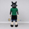 Custom Gray and Green Wolf in Sportswear Mascot Costume Adult Full Body Suit for Sports Events Custom Gray and Green Wolf in Sportswear Mascot Costume Adult Full Body Suit for Sports Events