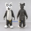 Custom Gray and White Wolf Mascot Costume Adult Full Body Suit for Wildlife Events Custom Gray and White Wolf Mascot Costume Adult Full Body Suit for Wildlife Events
