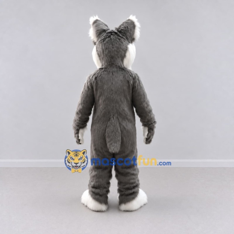 Custom Gray and White Wolf Mascot Costume Adult Full Body Suit for Wildlife Events Custom Gray and White Wolf Mascot Costume Adult Full Body Suit for Wildlife Events
