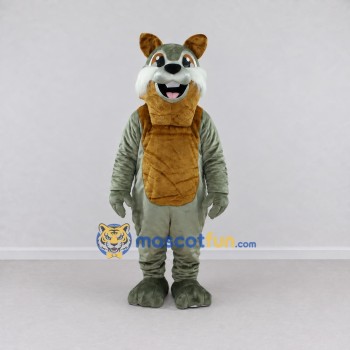 Custom Gray Green and Brown Squirrel Mascot Costume Adult Full Body Suit for Wildlife Events