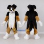 Custom Black Brown and White Dog Mascot Costume Adult Full Body Suit for Pet Events