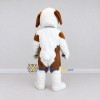 Custom White and Brown Saint Bernard Dog Mascot Costume Adult Full Body Suit for Pet Events Custom White and Brown Saint Bernard Dog Mascot Costume Adult Full Body Suit for Pet Events