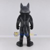 Custom Gray and Black Muscular Wolf Mascot Costume Adult Full Body Suit for Sports Events Custom Gray and Black Muscular Wolf Mascot Costume Adult Full Body Suit for Sports Events
