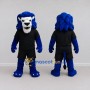 Custom Blue and Black Lion in Sportswear Mascot Costume Adult Full Body Suit for Sports Events