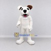 Custom White and Brown Dog Mascot Costume Adult Full Body Suit for Pet Events Custom White and Brown Dog Mascot Costume Adult Full Body Suit for Pet Events