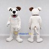 Custom White and Brown Dog Mascot Costume Adult Full Body Suit for Pet Events Custom White and Brown Dog Mascot Costume Adult Full Body Suit for Pet Events