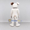 Custom White and Brown Dog Mascot Costume Adult Full Body Suit for Pet Events Custom White and Brown Dog Mascot Costume Adult Full Body Suit for Pet Events