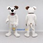 Custom White and Brown Dog Mascot Costume Adult Full Body Suit for Pet Events