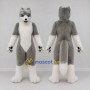 Custom Gray and White Husky Dog Mascot Costume Adult Full Body Suit for Pet Events