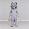 Custom Light Gray Wolf Mascot Costume Adult Full Body Suit for Wildlife Events Custom Light Gray Wolf Mascot Costume Adult Full Body Suit for Wildlife Events