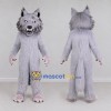Custom Light Gray Wolf Mascot Costume Adult Full Body Suit for Wildlife Events Custom Light Gray Wolf Mascot Costume Adult Full Body Suit for Wildlife Events