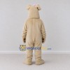 Custom Tan and Pink Bulldog with Hair Bow Mascot Costume Adult Full Body Suit for Pet Events Custom Tan and Pink Bulldog with Hair Bow Mascot Costume Adult Full Body Suit for Pet Events
