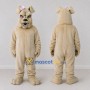 Custom Tan and Pink Bulldog with Hair Bow Mascot Costume Adult Full Body Suit for Pet Events