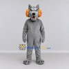 Custom Gray and Orange Wolf Mascot Costume Adult Full Body Suit for School Events Custom Gray and Orange Wolf Mascot Costume Adult Full Body Suit for School Events
