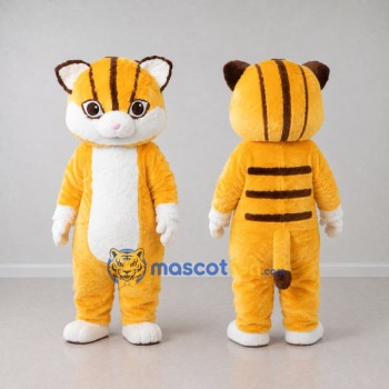 Custom Orange and White Tabby Cat Mascot Costume Adult Full Body Suit for Pet Events