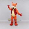 Custom Orange and Red Fox in Vest Mascot Costume Adult Full Body Suit for Themed Parties Custom Orange and Red Fox in Vest Mascot Costume Adult Full Body Suit for Themed Parties