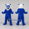 Custom Blue and White Lion Mascot Costume Adult Full Body Suit for School Events Custom Blue and White Lion Mascot Costume Adult Full Body Suit for School Events