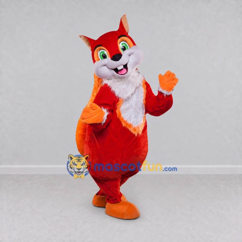 Custom Red Orange and White Fox Mascot Costume Adult Full Body Suit for School Events Custom Red Orange and White Fox Mascot Costume Adult Full Body Suit for School Events