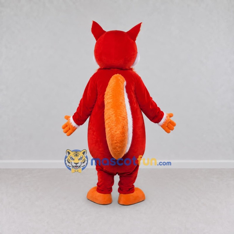 Custom Red Orange and White Fox Mascot Costume Adult Full Body Suit for School Events Custom Red Orange and White Fox Mascot Costume Adult Full Body Suit for School Events