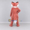 Custom Coral Pink and White Fox Mascot Costume Adult Full Body Suit for School Events Custom Coral Pink and White Fox Mascot Costume Adult Full Body Suit for School Events