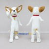 Custom White and Tan Chihuahua Dog Mascot Costume Adult Full Body Suit for Pet Events Custom White and Tan Chihuahua Dog Mascot Costume Adult Full Body Suit for Pet Events