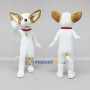 Custom White and Tan Chihuahua Dog Mascot Costume Adult Full Body Suit for Pet Events