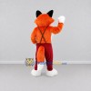 Custom Orange White and Red Fox in Suspenders Mascot Costume Adult Full Body Suit for Themed Parties Custom Orange White and Red Fox in Suspenders Mascot Costume Adult Full Body Suit for Themed Parties