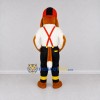 Custom Brown White and Red Dog Firefighter Mascot Costume Adult Full Body Suit for Community Events