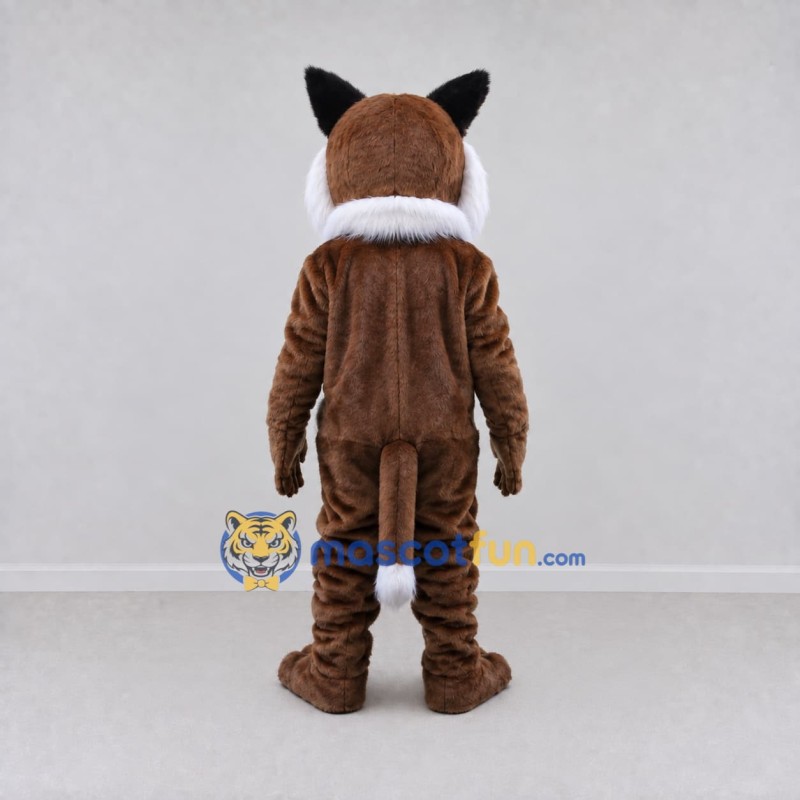 Custom Brown and White Wild Cat Mascot Costume Adult Full Body Suit for Wildlife Events Custom Brown and White Wild Cat Mascot Costume Adult Full Body Suit for Wildlife Events