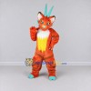 Custom Orange Yellow and Turquoise Fantasy Animal Mascot Costume Adult Full Body Suit for Themed Parties Custom Orange Yellow and Turquoise Fantasy Animal Mascot Costume Adult Full Body Suit for Themed Parties