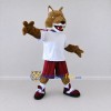 Custom Brown White and Maroon Canine Character in Sportswear Mascot Costume Adult Full Body Suit for Sports Events Custom Brown White and Maroon Canine Character in Sportswear Mascot Costume Adult Full Body Suit for Sports Events