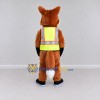 Custom Orange and Yellow Fox in Safety Vest Mascot Costume Adult Full Body Suit for Community Events Custom Orange and Yellow Fox in Safety Vest Mascot Costume Adult Full Body Suit for Community Events